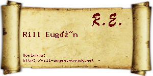 Rill Eugén névjegykártya